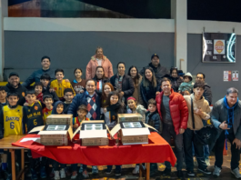 Cheba entregó nueva iluminación para la cancha de básquet de San Blas